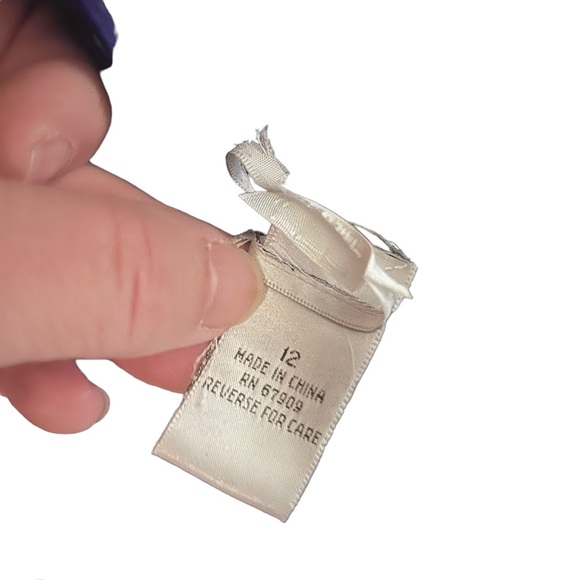 Vintage 80’s Ruffle Sequin Stretchy Low Back Evening Dress Blue NEW NWT - Picture 6 of 9